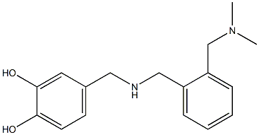 4-{[({2-[(dimethylamino)methyl]phenyl}methyl)amino]methyl}benzene-1,2-diol Struktur