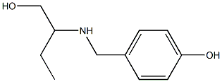 4-{[(1-hydroxybutan-2-yl)amino]methyl}phenol Struktur