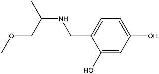 4-{[(1-methoxypropan-2-yl)amino]methyl}benzene-1,3-diol Struktur