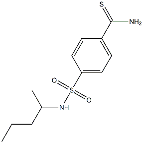 4-{[(1-methylbutyl)amino]sulfonyl}benzenecarbothioamide Struktur