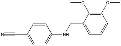 4-{[(2,3-dimethoxyphenyl)methyl]amino}benzonitrile Struktur