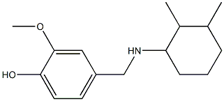 4-{[(2,3-dimethylcyclohexyl)amino]methyl}-2-methoxyphenol Struktur