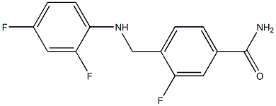 4-{[(2,4-difluorophenyl)amino]methyl}-3-fluorobenzamide Struktur