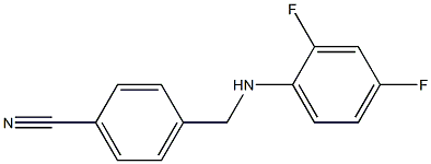 4-{[(2,4-difluorophenyl)amino]methyl}benzonitrile Struktur