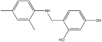 4-{[(2,4-dimethylphenyl)amino]methyl}benzene-1,3-diol Struktur