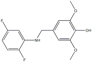 4-{[(2,5-difluorophenyl)amino]methyl}-2,6-dimethoxyphenol Struktur