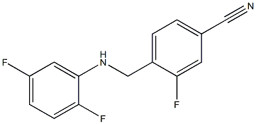 4-{[(2,5-difluorophenyl)amino]methyl}-3-fluorobenzonitrile Struktur