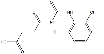 4-{[(2,6-dichloro-3-methylphenyl)carbamoyl]amino}-4-oxobutanoic acid Struktur