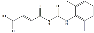 4-{[(2,6-dimethylphenyl)carbamoyl]amino}-4-oxobut-2-enoic acid Struktur