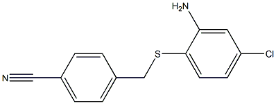 4-{[(2-amino-4-chlorophenyl)sulfanyl]methyl}benzonitrile Struktur