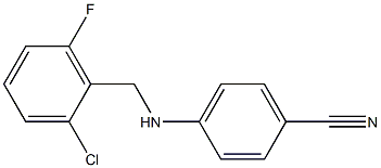 4-{[(2-chloro-6-fluorophenyl)methyl]amino}benzonitrile Struktur