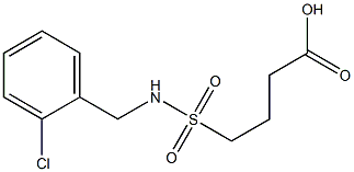 4-{[(2-chlorophenyl)methyl]sulfamoyl}butanoic acid Struktur