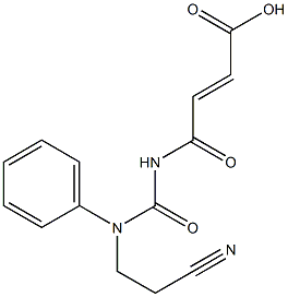 4-{[(2-cyanoethyl)(phenyl)carbamoyl]amino}-4-oxobut-2-enoic acid Struktur