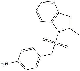 4-{[(2-methyl-2,3-dihydro-1H-indole-1-)sulfonyl]methyl}aniline Struktur