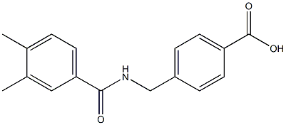 4-{[(3,4-dimethylphenyl)formamido]methyl}benzoic acid Struktur