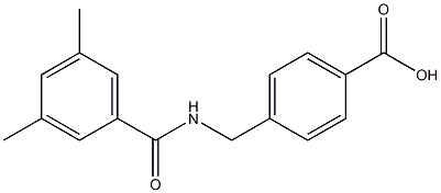 4-{[(3,5-dimethylphenyl)formamido]methyl}benzoic acid Struktur