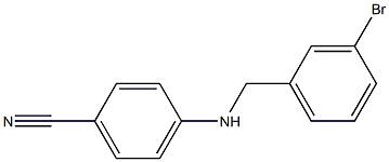 4-{[(3-bromophenyl)methyl]amino}benzonitrile Struktur