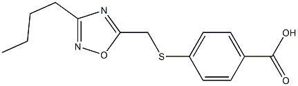 4-{[(3-butyl-1,2,4-oxadiazol-5-yl)methyl]thio}benzoic acid Struktur