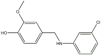 4-{[(3-chlorophenyl)amino]methyl}-2-methoxyphenol Struktur