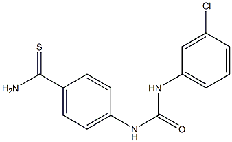 4-{[(3-chlorophenyl)carbamoyl]amino}benzene-1-carbothioamide Struktur