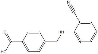 4-{[(3-cyanopyridin-2-yl)amino]methyl}benzoic acid Struktur