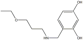 4-{[(3-ethoxypropyl)amino]methyl}benzene-1,3-diol Struktur