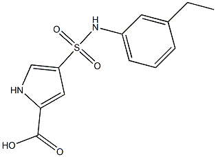 4-{[(3-ethylphenyl)amino]sulfonyl}-1H-pyrrole-2-carboxylic acid Struktur