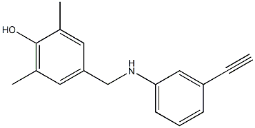 4-{[(3-ethynylphenyl)amino]methyl}-2,6-dimethylphenol Struktur