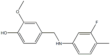 4-{[(3-fluoro-4-methylphenyl)amino]methyl}-2-methoxyphenol Struktur