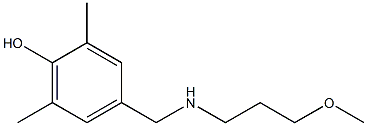 4-{[(3-methoxypropyl)amino]methyl}-2,6-dimethylphenol Struktur