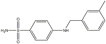 4-{[(3-methylphenyl)methyl]amino}benzene-1-sulfonamide Struktur