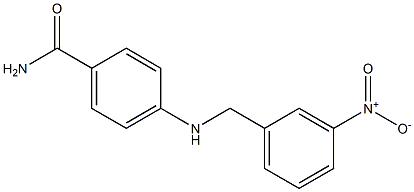 4-{[(3-nitrophenyl)methyl]amino}benzamide Struktur