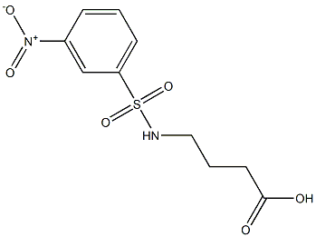 4-{[(3-nitrophenyl)sulfonyl]amino}butanoic acid Struktur