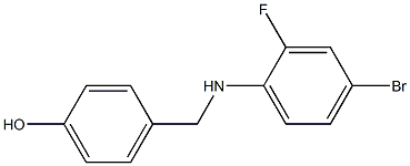 4-{[(4-bromo-2-fluorophenyl)amino]methyl}phenol Struktur