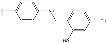 4-{[(4-chlorophenyl)amino]methyl}benzene-1,3-diol Struktur