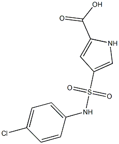 4-{[(4-chlorophenyl)amino]sulfonyl}-1H-pyrrole-2-carboxylic acid Struktur