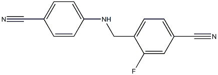 4-{[(4-cyanophenyl)amino]methyl}-3-fluorobenzonitrile Struktur