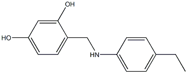 4-{[(4-ethylphenyl)amino]methyl}benzene-1,3-diol Struktur