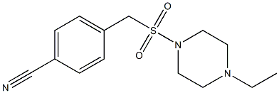 4-{[(4-ethylpiperazine-1-)sulfonyl]methyl}benzonitrile Struktur