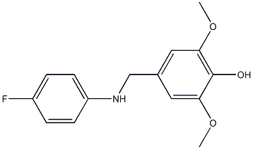 4-{[(4-fluorophenyl)amino]methyl}-2,6-dimethoxyphenol Struktur