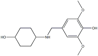 4-{[(4-hydroxycyclohexyl)amino]methyl}-2,6-dimethoxyphenol Struktur