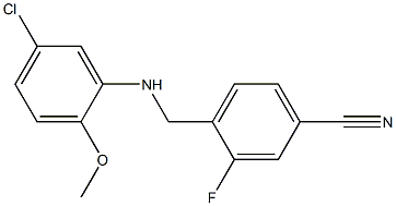 4-{[(5-chloro-2-methoxyphenyl)amino]methyl}-3-fluorobenzonitrile Struktur