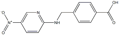 4-{[(5-nitropyridin-2-yl)amino]methyl}benzoic acid Struktur