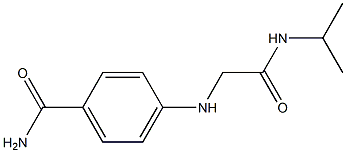 4-{[(propan-2-ylcarbamoyl)methyl]amino}benzamide Struktur