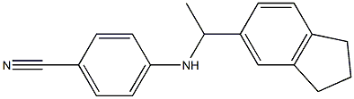 4-{[1-(2,3-dihydro-1H-inden-5-yl)ethyl]amino}benzonitrile Struktur