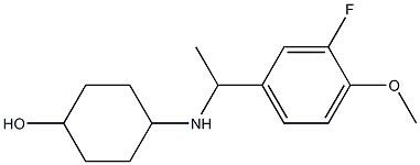 4-{[1-(3-fluoro-4-methoxyphenyl)ethyl]amino}cyclohexan-1-ol Struktur