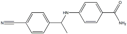 4-{[1-(4-cyanophenyl)ethyl]amino}benzamide Struktur