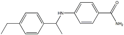 4-{[1-(4-ethylphenyl)ethyl]amino}benzamide Struktur