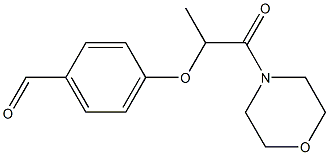 4-{[1-(morpholin-4-yl)-1-oxopropan-2-yl]oxy}benzaldehyde Struktur