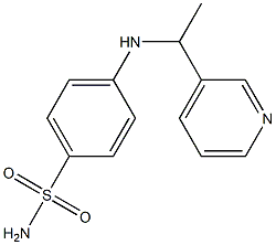 4-{[1-(pyridin-3-yl)ethyl]amino}benzene-1-sulfonamide Struktur